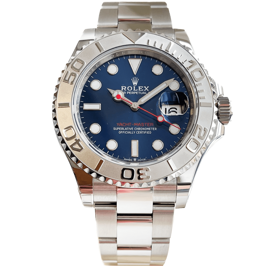 yacht master 40 blue on wrist